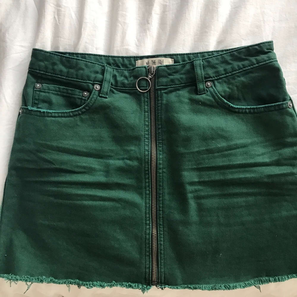 Free people zip it up mini skirt